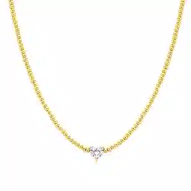 apm monaco Heart Alloy Necklace Gold