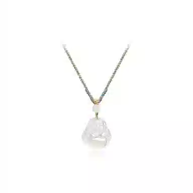 中国珠宝 笑口常开 招财纳福小佛公笑脸弥勒佛吊坠国风新中式小众设计手工编织绳可调节锁骨链好运 玉髓 项链 男女同款情侣款