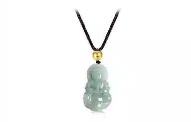 百利金 观音佛吊坠金珠 新中式复古民族风轻奢小众高级感锁骨链 玉髓 玉石项链 男女同款情侣款