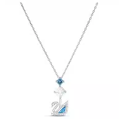 Swarovski 125 Anniversary Dazzling Swan Necklace Blue