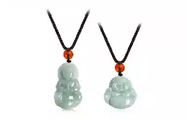 百利金 观音佛吊坠金珠 新中式复古民族风轻奢小众高级感锁骨链 玉髓 玉石项链 男女同款情侣款