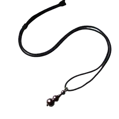 聆听花开 国潮福运连连 福禄雕刻葫芦幸运佛珠设计感  小众不撞高级感 朱砂 项链 男女同款情侣款