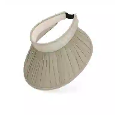 艾佳微 夏季户外出游海边度假日常通勤褶皱大帽檐遮阳帽子韩版百搭时尚空顶帽 聚酯纤维 防晒帽 男女同款情侣款