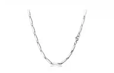 牧言 高街潮流简约素链搭配款 嘻哈中性风瓜子扭片锁骨链 莫比乌斯项链 男女同款情侣款