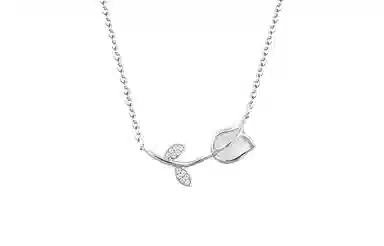 指尖瑰宝 指尖瑰宝 郁金香法式复古气质 项链 女款