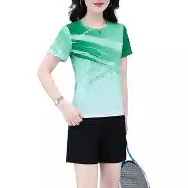左岸 夏款舒适透气轻便显瘦时尚设计百搭两件套休闲套装 女款