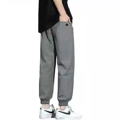 顶峰保罗 冰丝薄款速干运动九分裤潮流宽松百搭大码束脚休闲裤 男女同款