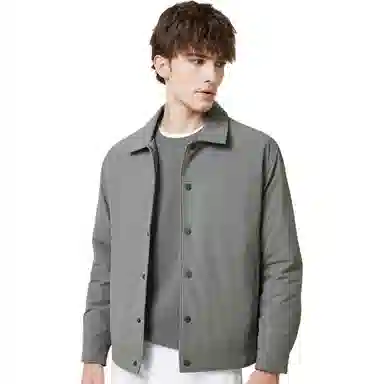 红豆 鸭绒翻领锁绒行政风户外保暖羽绒服 男款