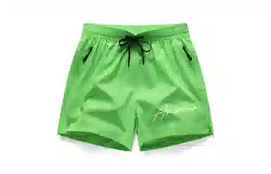 木林森 美式简约复古花体字印花宽松舒适百搭直筒三分运动短裤 男女同款