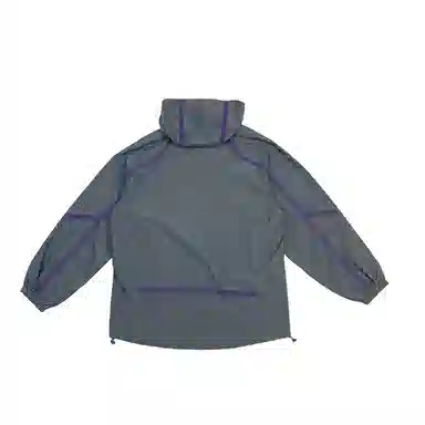 【dme】 日系户外连帽纯色简约拼接插肩袖宽松休闲百搭长袖外套夹克 男女同款