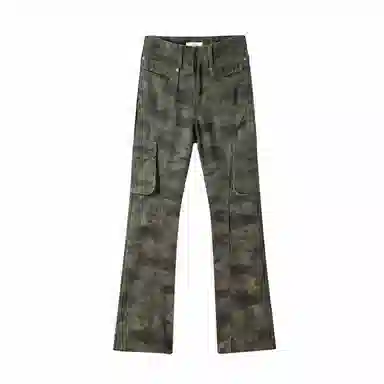 UPXIW Wide Leg Cargo Jeans Camo
