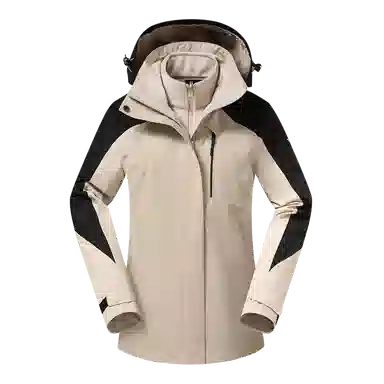 探路者 户外三合一抓绒两件套夹克 女款