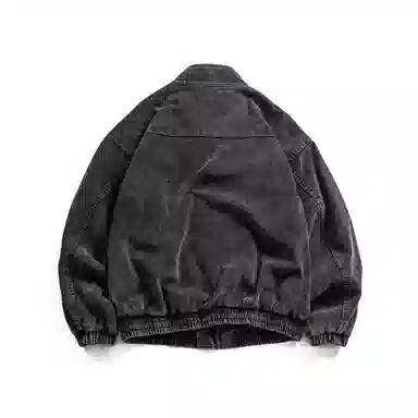 【dme】 美式潮牌做旧灯芯绒工装立领春秋潮流纯色宽松休闲时尚百搭舒适夹克外套 男女同款