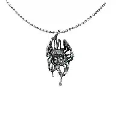 幻物黑姬通体纯银项链银饰