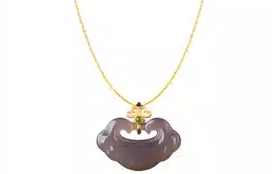 石头记 如意平安锁 新中式国风复古 高级感 吉祥 玉髓 玉石项链 男女同款情侣款