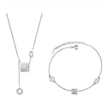 时尚优雅小蛮腰 轻奢小众设计高级感转运珠流苏吊坠锁骨链#好运 锆石 项链 女款