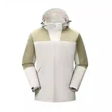 户外防雨可拆卸抓绒内胆三合一小众高级感咖色美式复古连帽宽松外套  防水防风保暖冲锋衣 男女同款