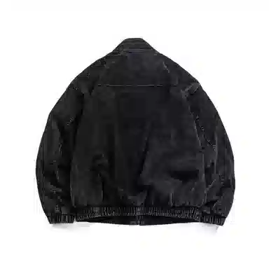 【dme】 美式潮牌做旧灯芯绒工装立领春秋潮流纯色宽松休闲时尚百搭舒适夹克外套 男女同款