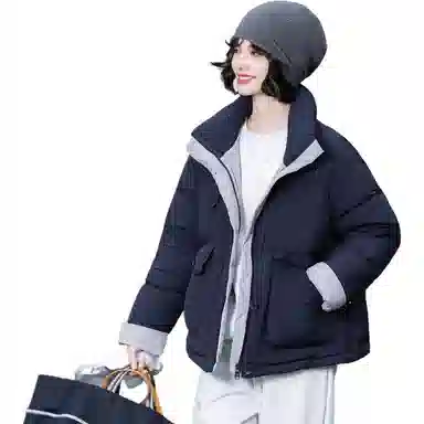 鸭鸭 时尚百搭连帽加厚短款羽绒服 女款