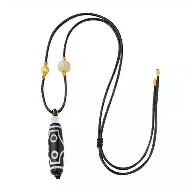 布达拉宫 天珠藏式民族风六字真言五眼天珠#好运 玛瑙 项链 男女同款情侣款