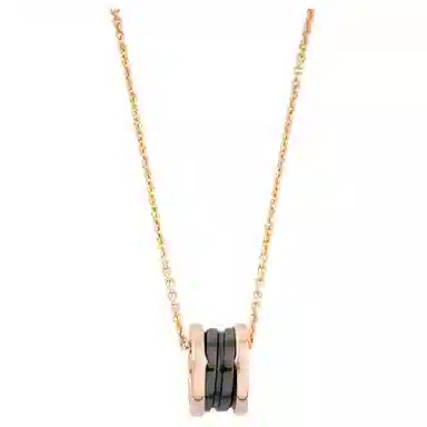 BVLGARI B.Zero1 Three-Band Necklace Rose Gold