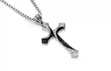 IDEAGEMER Cross Pendant Necklace