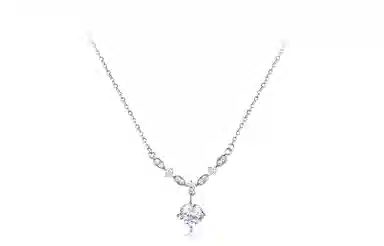 牧言 冷淡风气质简约小众设计高级感 光面立体闪耀水滴流苏星点日常百搭锁骨链 合金 星光闪闪项链 女款