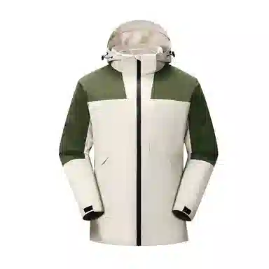 户外防雨可拆卸抓绒内胆三合一小众高级感咖色美式复古连帽宽松外套  防水防风保暖冲锋衣 男女同款