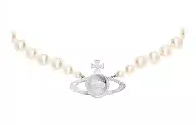 Vivienne Westwood One Row Pearl Bas Relief Choker