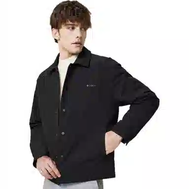 红豆 鸭绒翻领锁绒行政风户外保暖羽绒服 男款