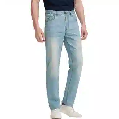 才子 简约舒适透气牛仔裤 男款