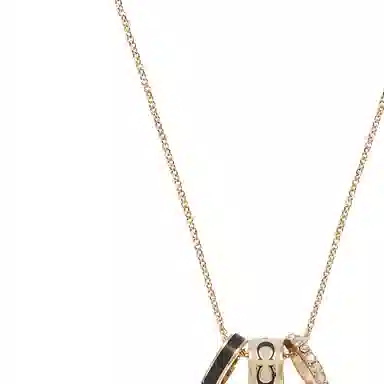 COACH Enamel Necklace Gold