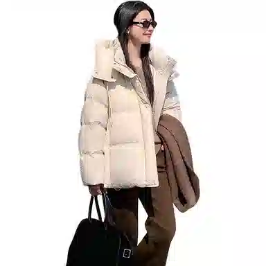 鸭鸭 加厚保暖休闲时尚百搭中长款长袖羽绒服 女款