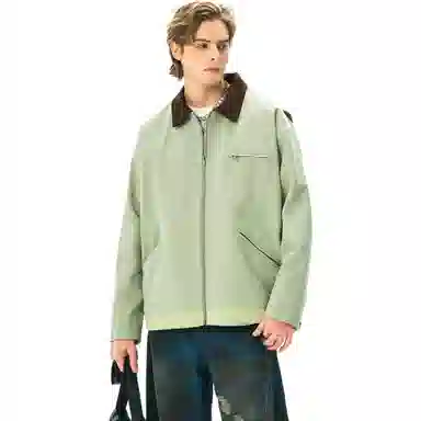 s.k. manor hill Detroit Zip Jacket Mint Green