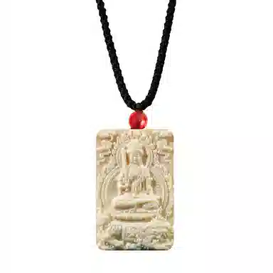 【12生肖顺利八大守护神本命佛】 周帝王 八方来财诸事顺利平安喜乐国风新中式小众复古百搭福禄吉祥好运 象牙果 项链 男女同款情侣款