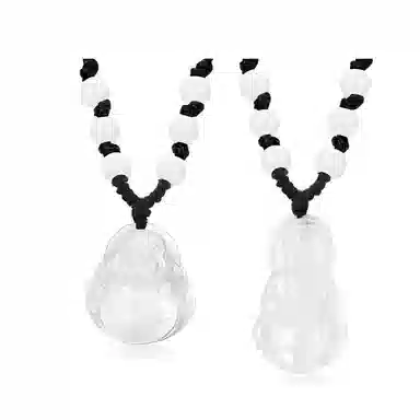 幸囍礼 清透转运弥勒佛观音菩萨编绳挂坠 平安招财大肚弥勒佛 复古国风笑佛 玉髓 玉石项链 男女同款情侣款