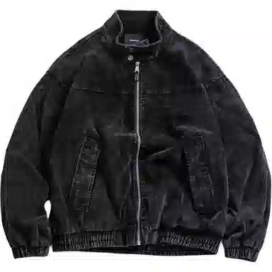 【dme】 美式潮牌做旧灯芯绒工装立领春秋潮流纯色宽松休闲时尚百搭舒适夹克外套 男女同款