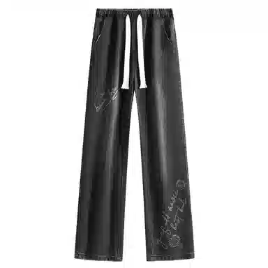 Garfield Family Retro Logo Denim Jeans