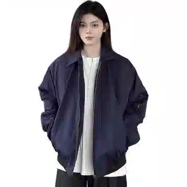 虫小绿 美式复古个性百搭嘻哈飞行员工装夹克 男女同款