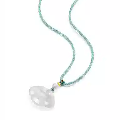 佐卡伊 如意祥云平安锁 小众编织闺蜜高级古风 玉髓 项链 女款