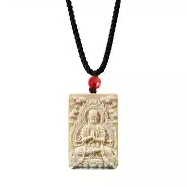 【12生肖顺利八大守护神本命佛】 周帝王 八方来财诸事顺利平安喜乐国风新中式小众复古百搭福禄吉祥好运 象牙果 项链 男女同款情侣款