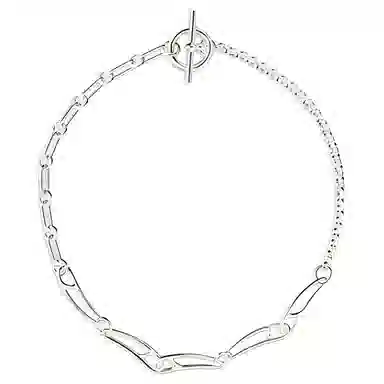 Hermes Graphic Design 925 Silver Necklace