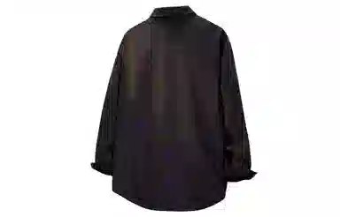 王者荣耀 烫钻高街美式纯色翻领基础款宽松舒适青少年高颜值休闲百搭时尚长袖衬衫 梦奇款 男女同款