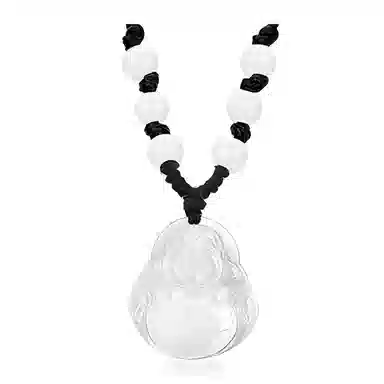 幸囍礼 清透转运弥勒佛观音菩萨编绳挂坠 平安招财大肚弥勒佛 复古国风笑佛 玉髓 玉石项链 男女同款情侣款