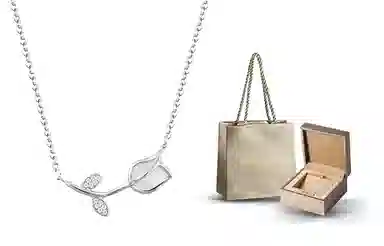 指尖瑰宝 指尖瑰宝 郁金香法式复古气质 项链 女款