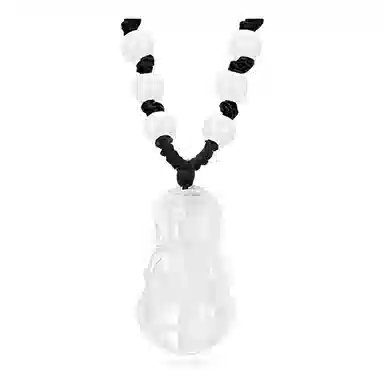 幸囍礼 清透转运弥勒佛观音菩萨编绳挂坠 平安招财大肚弥勒佛 复古国风笑佛 玉髓 玉石项链 男女同款情侣款