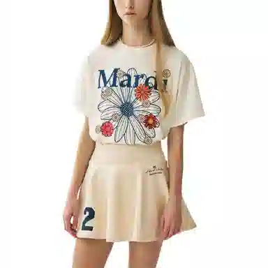 MARDI MERCREDI SS25 TSHIRT FLOWERMARDI BLOSSOM_CREAM T