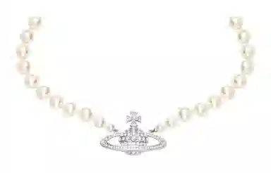 Vivienne Westwood One Row Pearl Bas Relief Choker