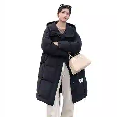 鸭鸭 保暖百搭时尚韩版中长款休闲长袖羽绒服 女款