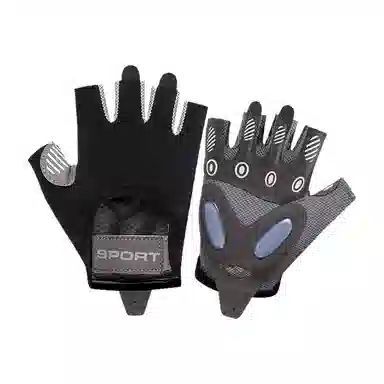 梦特娇 防滑运动耐磨气垫止震冰丝透气瑜伽防起茧骑行 锦纶 健身手套 男女同款情侣款